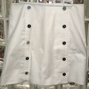 Michael Kors Silver Button Up Nautical Skirt